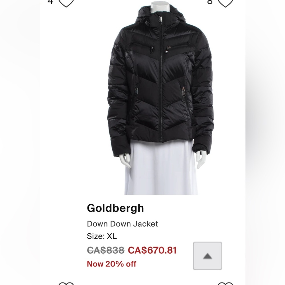 Goldbergh Black Ski Jacket - picture looks purple but jacket is ALL BLACK